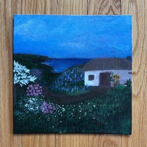 Serene Landscape Canvas Art - Blue and Green